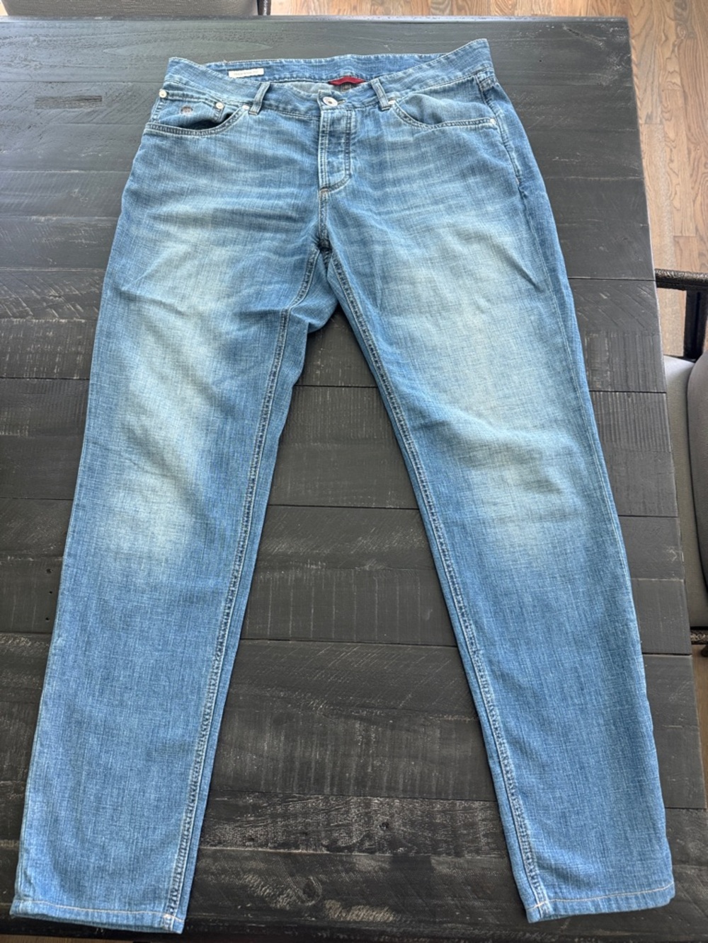 EUC Brunello Cucinelli Light Blue Men’s Skinny Straight Jeans